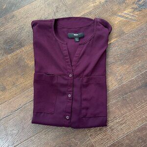 Women's Purple Long-sleeve Blouse